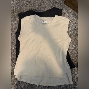 Rowan Savannah Women's Muscle Tees - Cream and vintage black. Sold together.